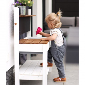 Meppi mud kitchen Little gardener, white - brown