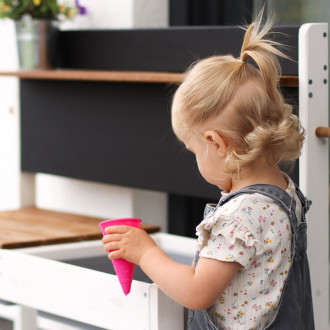 Meppi mud kitchen Little gardener, white - brown