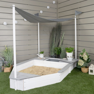 Meppi sandpit Usedom gray / white