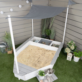 Meppi sandpit Usedom gray / white