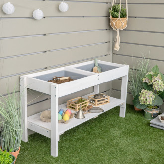 Meppi rallonge pour cuisine en terre petit jardinier - gris / blanc