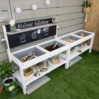 Meppi cocina de barro Pequeño Jardinero Flexi - gris blanco