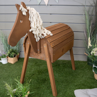 Meppi cavallo in legno per giardino