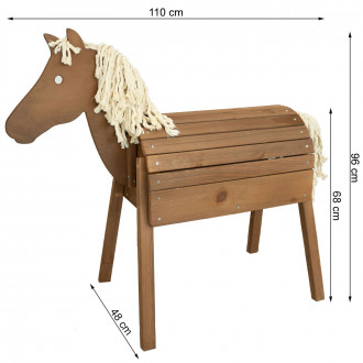 Meppi cavallo in legno per giardino