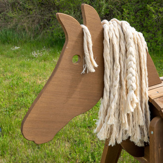 Meppi houten paard voor in de tuin