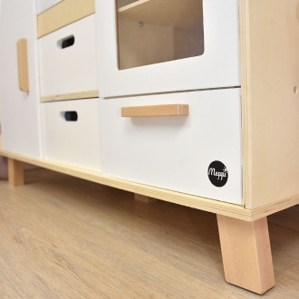 Meppi Cocina infantil Copenhagen, blanco / naturaleza