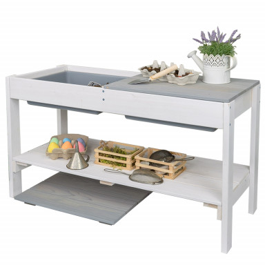 Meppi rallonge pour cuisine en terre petit jardinier - gris / blanc