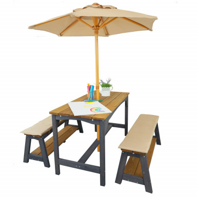 Meppi dinette per bambini Amrum con paralume marrone/antracite